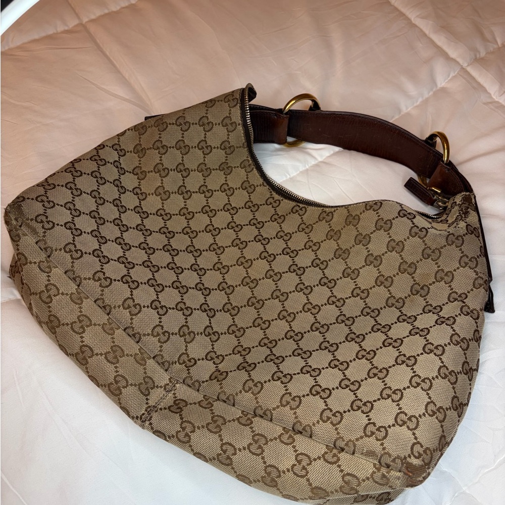 Gucci Tan Monogram Shoulder Bag